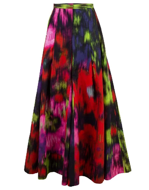 Superbloom Floral Wide Leg Pleated Palazzo Pant High-Waist Yoga Pants