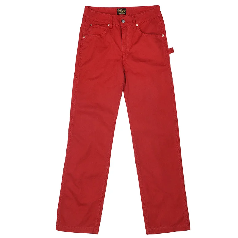 Women's Twill Carpenter Pant - Blitz Red Fashionable Tapered Leg Pants