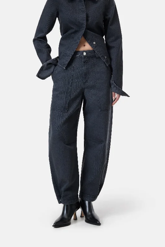 CLOSED WOMENS RHANNON RELAXED PANT - DARK GREY Modern Skinny Pants