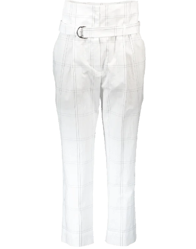 Paper Bag Waist Pant Relaxed Casual Leggings