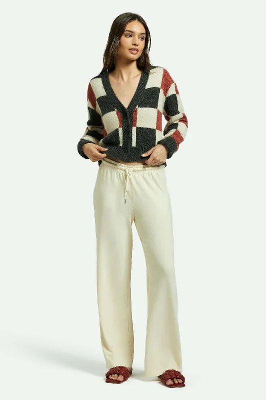 Carefree Organic Garment Dye Lounge Pant - White Smoke Casual Track Pants