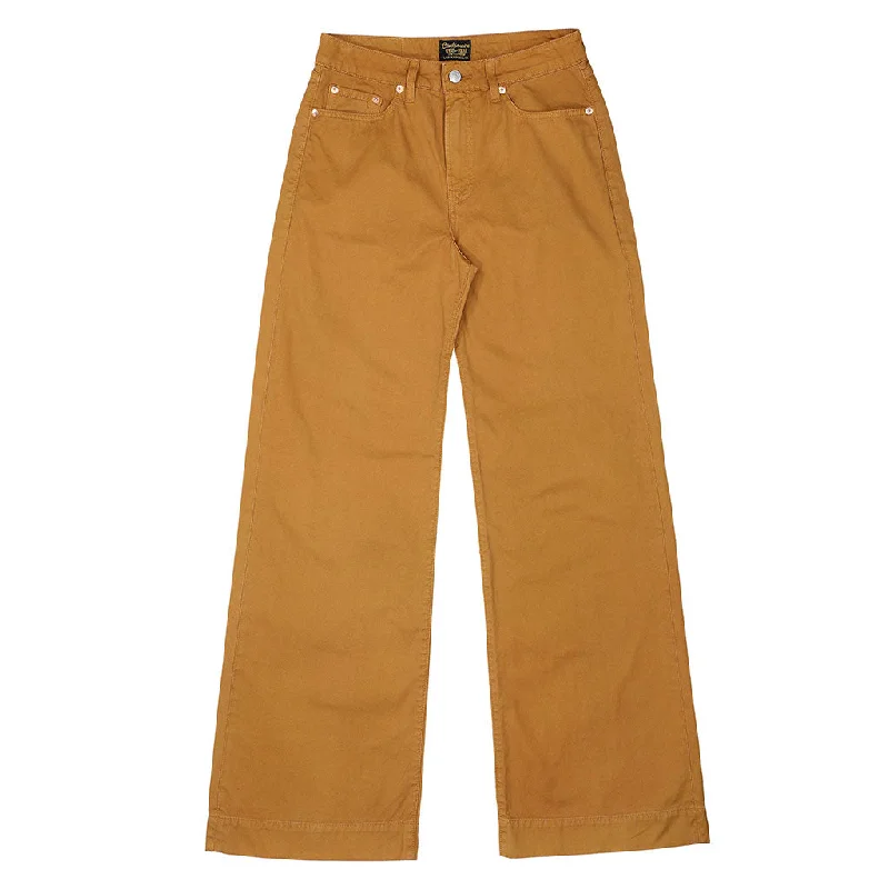 5-Pocket High Rise Wide Twill Pants - Kindling Classic Straight-Leg Pants