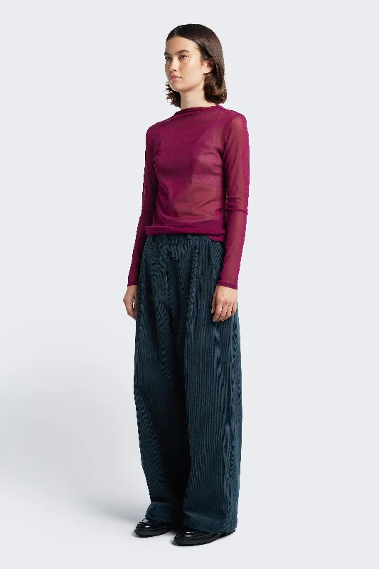 Interim Cord Pant Petrol Blue Casual Plaid Pants