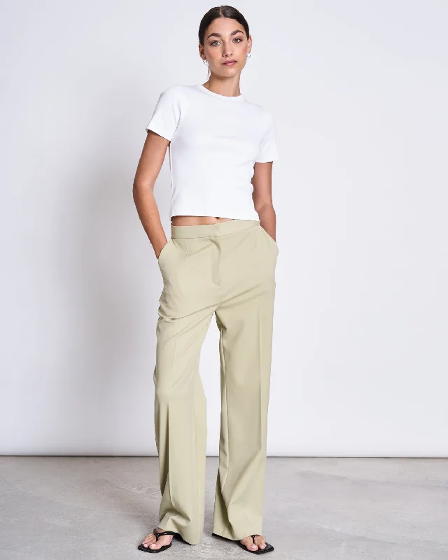 WIDE PANTS CORALIA PISTACHIO Chic Slim Fit Pants
