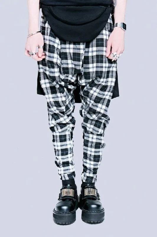 Long x Orphanage Tartan Clip Pants - Unisex Formal Stretch Pants