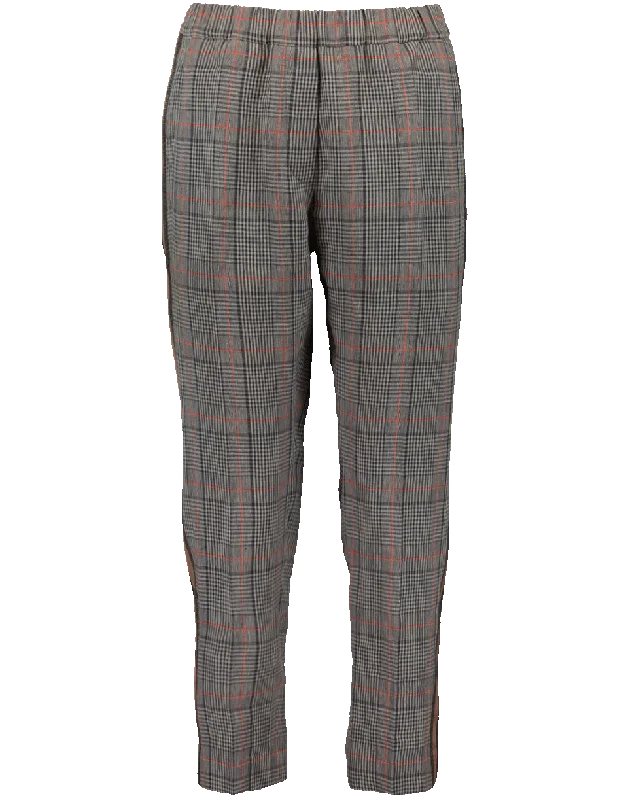 Grossgrain Ribbon Linen Pant Cozy Full-Length Pants