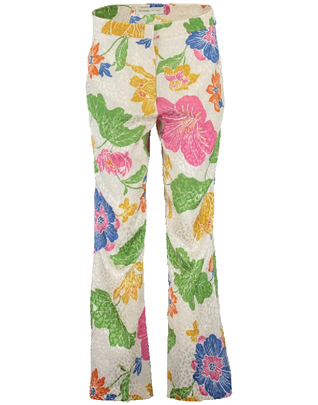 Floral Print Pant Fashionable Work Pants