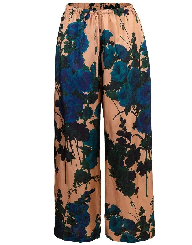 Puvis Print Silk Pant Modern Bootcut Pants