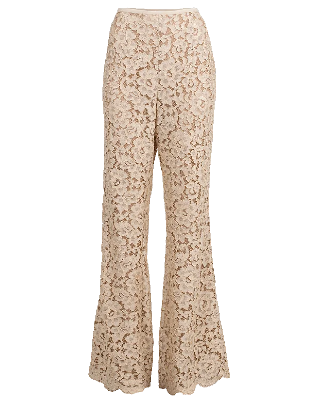 Lace Flare Pant Comfy High-Waist Jeans