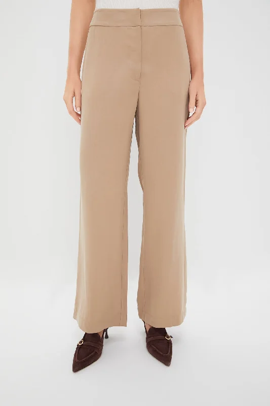 Khaki Erin Pants Comfortable Jogging Pants