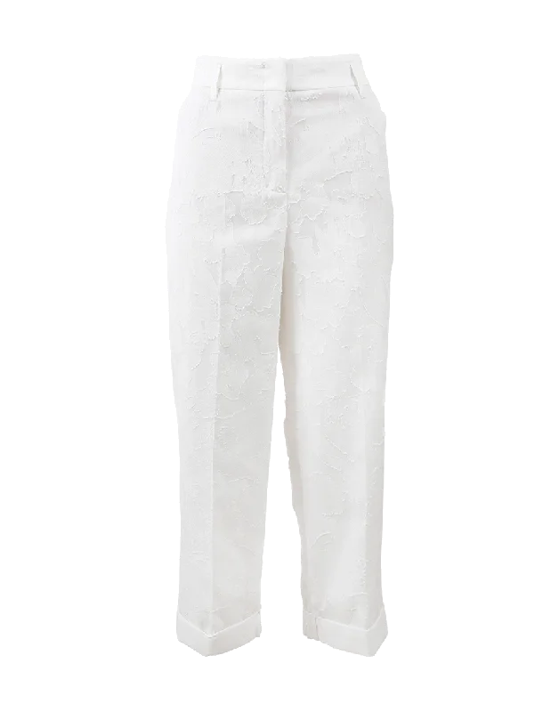 Delicate Fantasy Crop Pant Formal Wide-Leg Pants