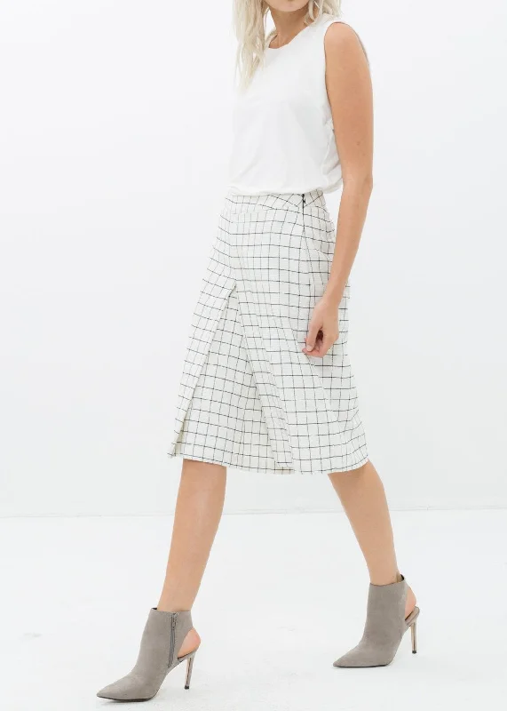 Women's Wide Leg Pants In Square Jacquard Trendy Printed Leggings