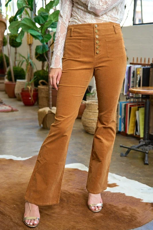 Jade By Jane Corduroy Flare Pants Relaxed Lounge Trousers