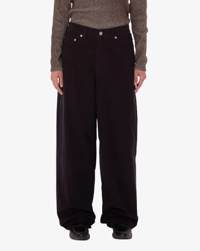 LEAH BAGGY 2-TONE CORD PANT Casual Yoga Pants