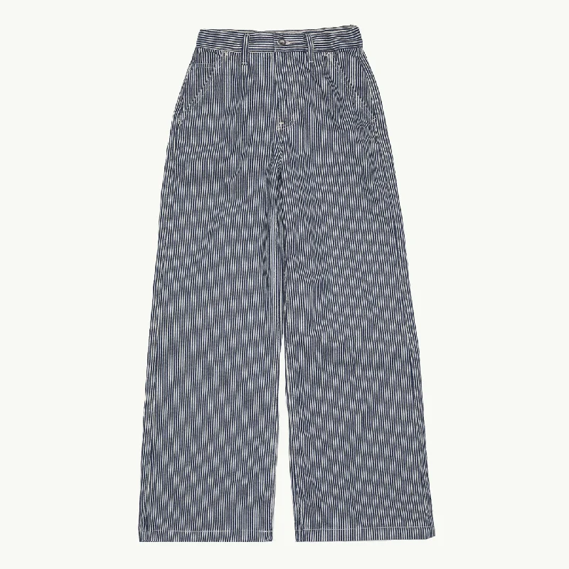 Inez Striped Pants - Blue/Off White Soft Stretch Pants