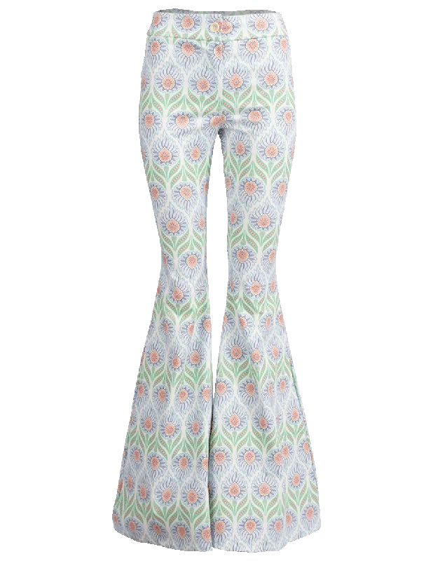 Mosaic Print Pant Relaxed Linen Pants