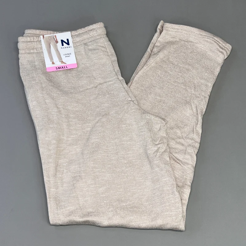 NATORI Soft Stretch Knit Lounge Pant Ankle Length Women's Sz S Heather Latte NC7208Y (New) Cozy Full-Length Pants