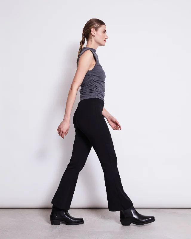 FLARED PANTS MIOSA BLACK GOTS High-Waist Yoga Pants