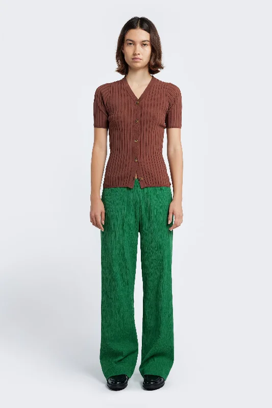 Oracle Crinkle Pant Green Relaxed Lounge Trousers