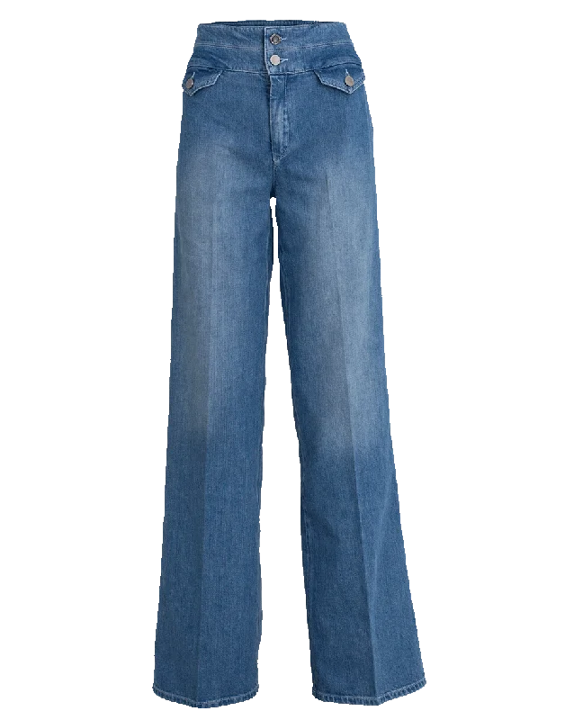 70’s Wide Leg Denim Pant Cozy Maternity Pants