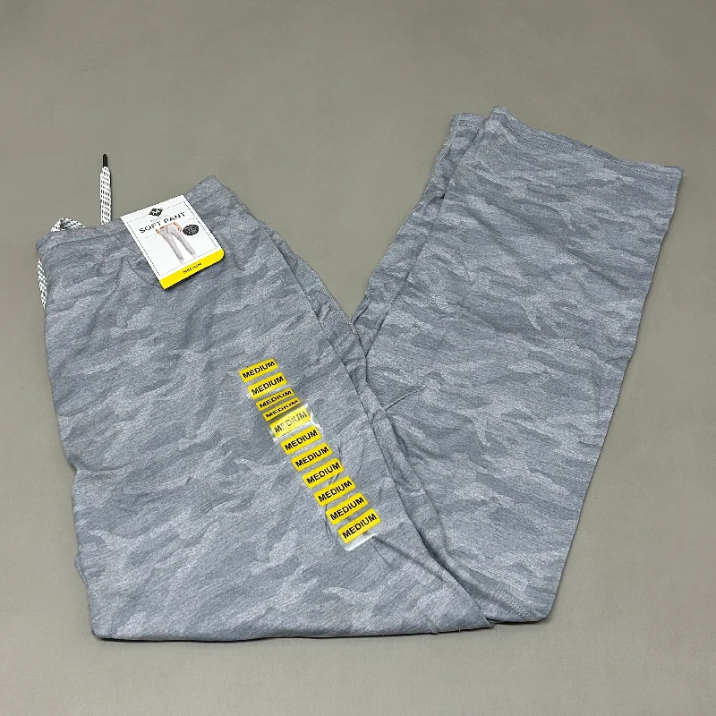 MEMBERS MARK Favorite Straight Leg Soft Pant Light Grey Camo Size Medium (New) Comfortable Fleece Pants