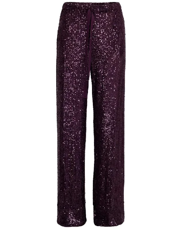 Sequin Knit Pant Relaxed Lounge Trousers