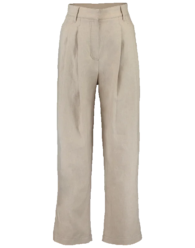 High Waist Cropped Pleated Pant Cozy Lounge Pants