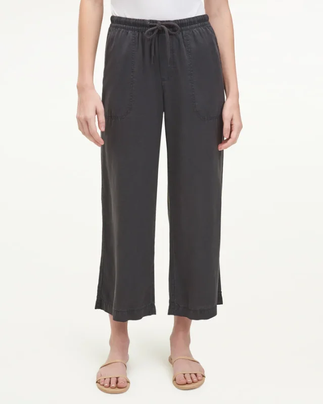 ANGIE CROP WIDE LEG PANT Comfortable Pleated Pants