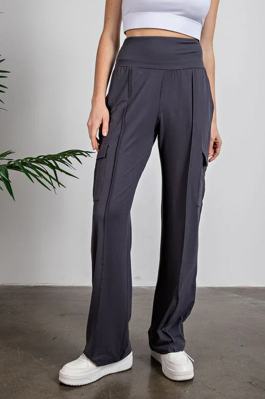 Rae Mode Straight Leg Cargo Pants Classic Flared Pants