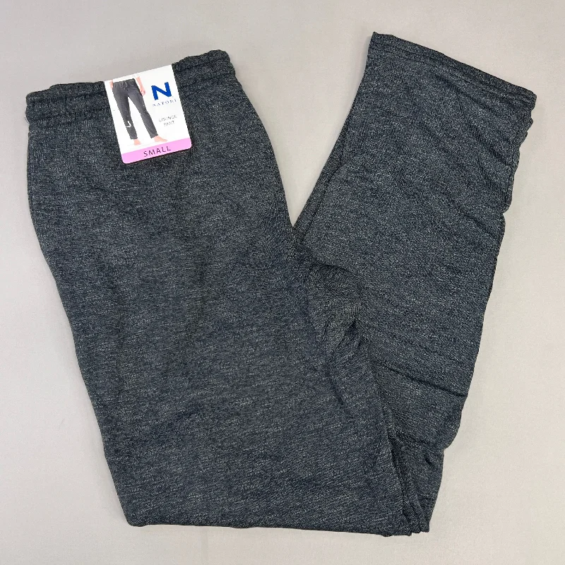 NATORI Soft Stretch Knit Lounge Pant Ankle Length Women's Sz S Heather Black NC7208Y (New) High-Waist Trousers