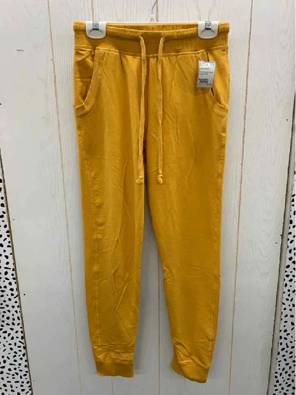 Mustard Womens Size Small Pants Chic Checkered Pants