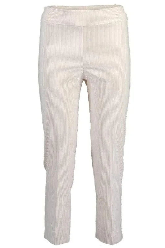 Seersucker Skinny Cropped Pant Relaxed Lounge Trousers