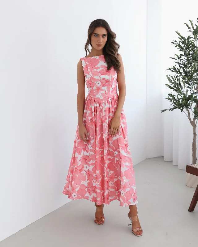 Whitley Dress - Pink Floral