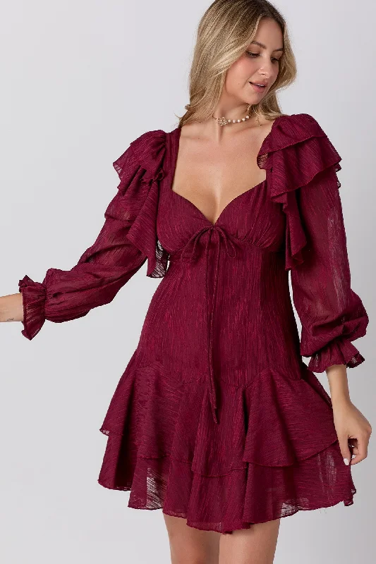 Charly Dress - Wine - FINAL SALE