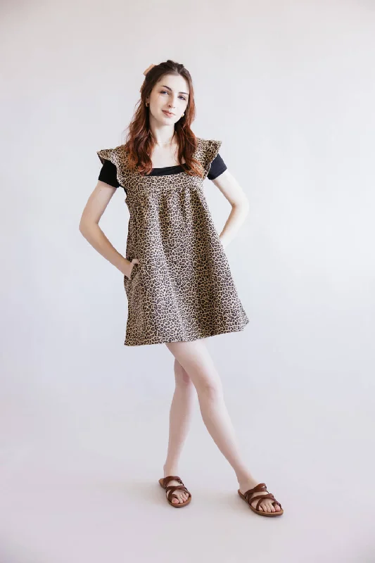 Leopard Print Dress for Women in Taupe | SD2520-TAUPEBLACKANIMAL