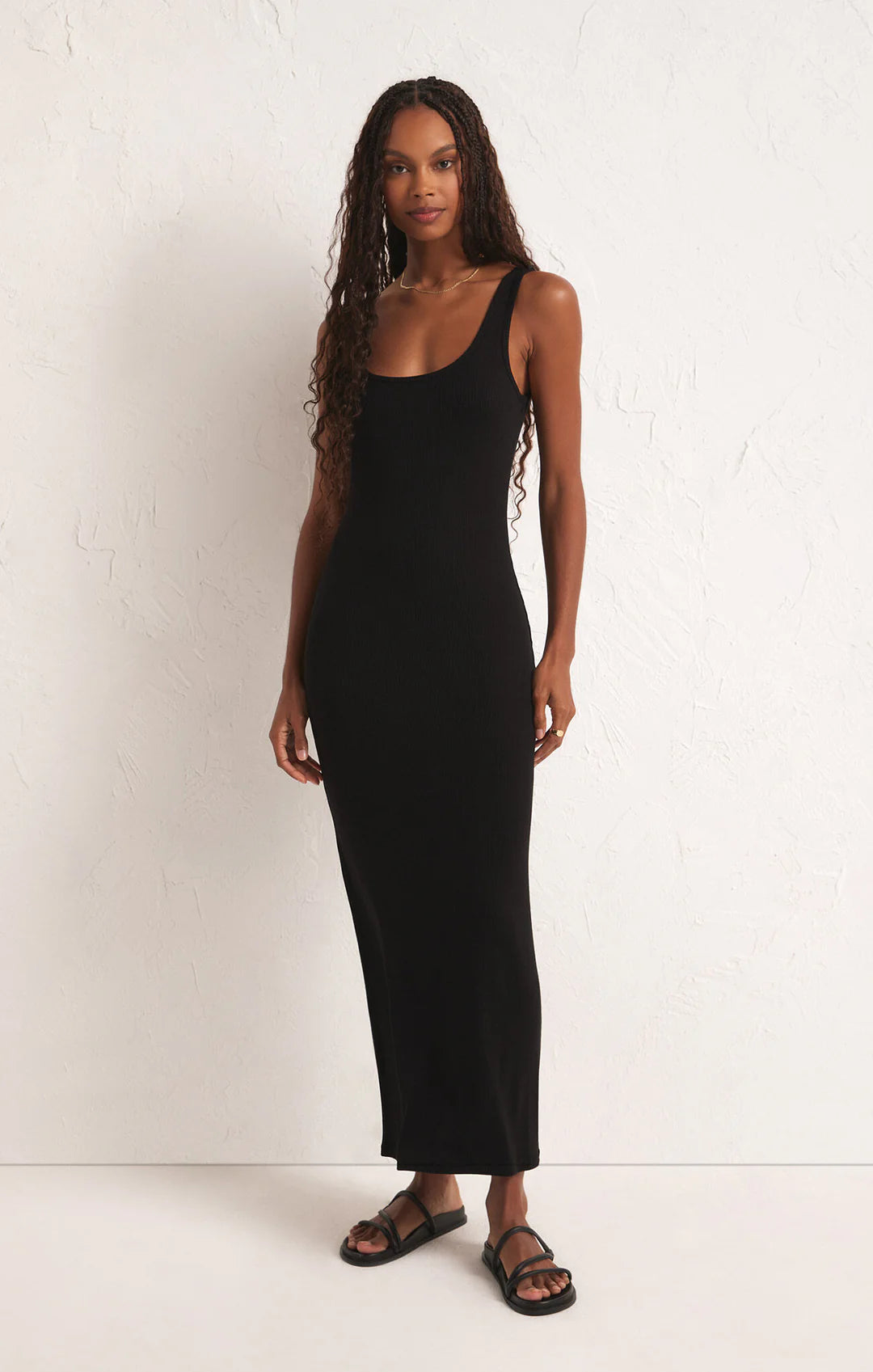 Z SUPPLY Viviana Rib Dress - Black - FINAL SALE