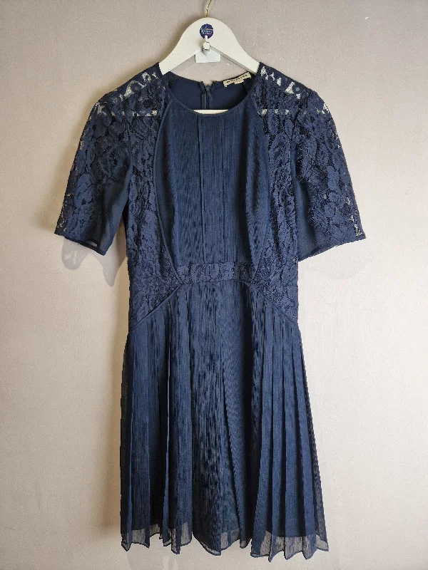 Whistles navy lace dress - size 10