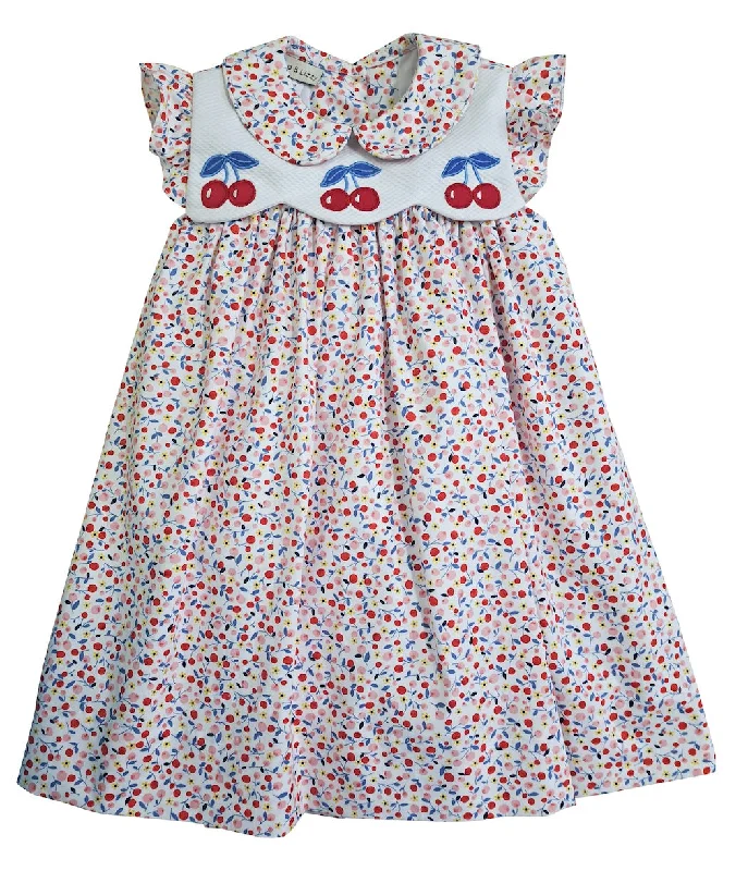 "Cherries Collection" Applique Float Girl's Dress