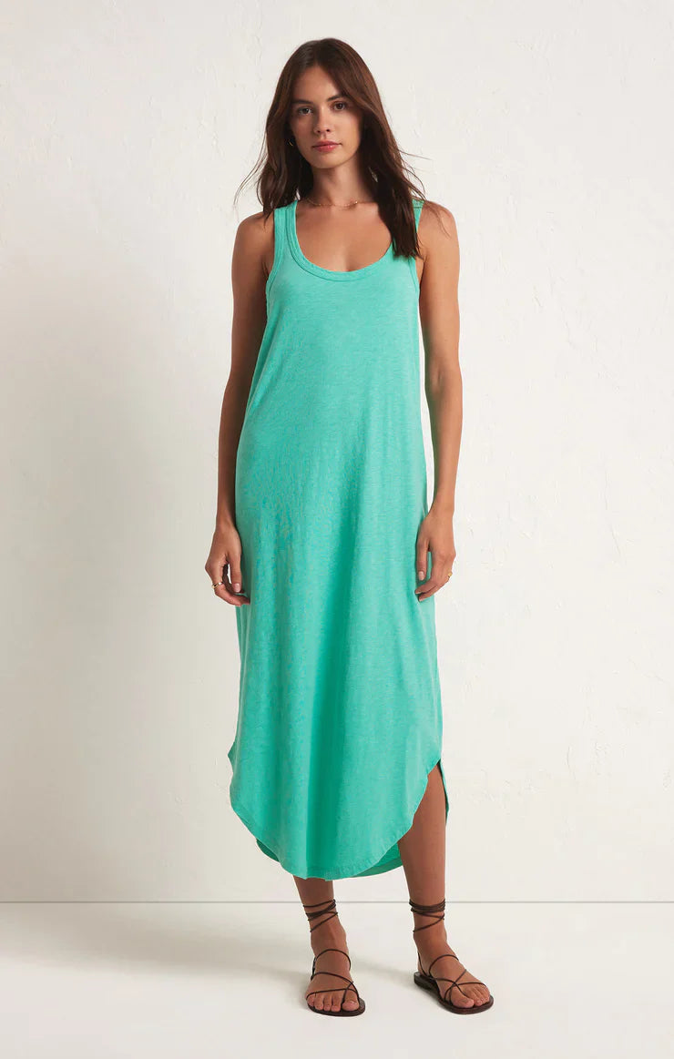 Z SUPPLY Easy Going Cotton Slub Dress - Cabana Green - FINAL SALE