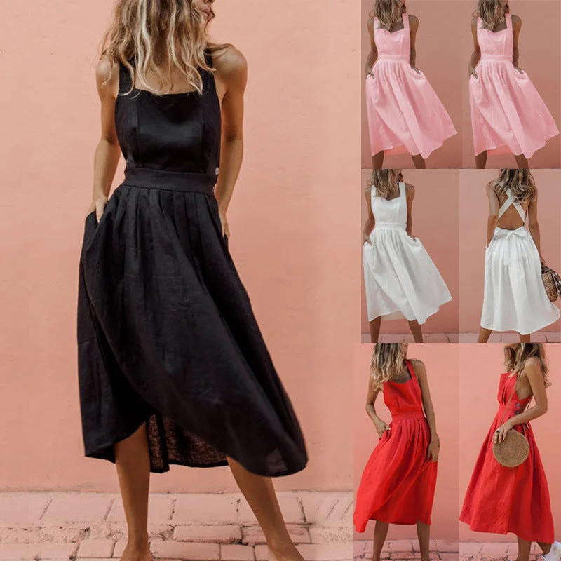 Buttoned Waist Dress