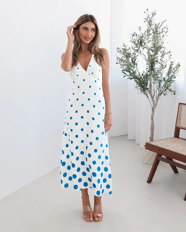 Fiorenza Dress - Blue Spot