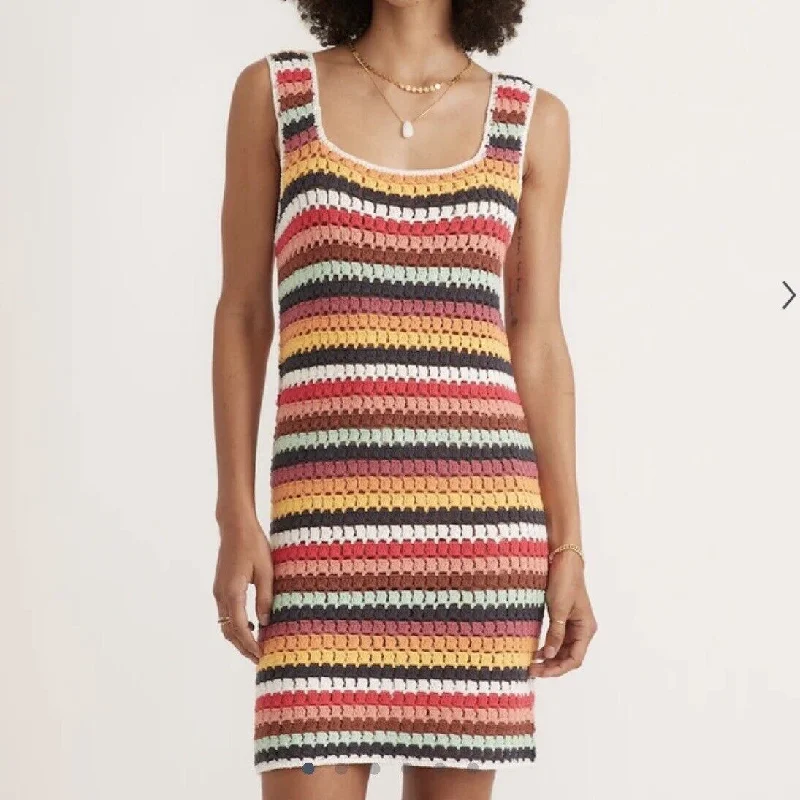 MARINE LAYER Fiona Crochet Dress - Multi Stripe - FINAL SALE