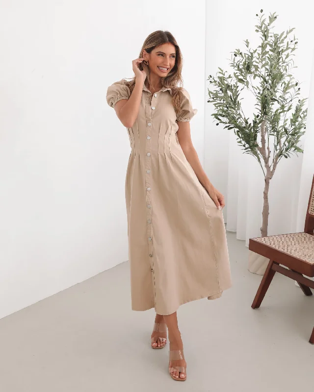 Zorina Dress - Beige