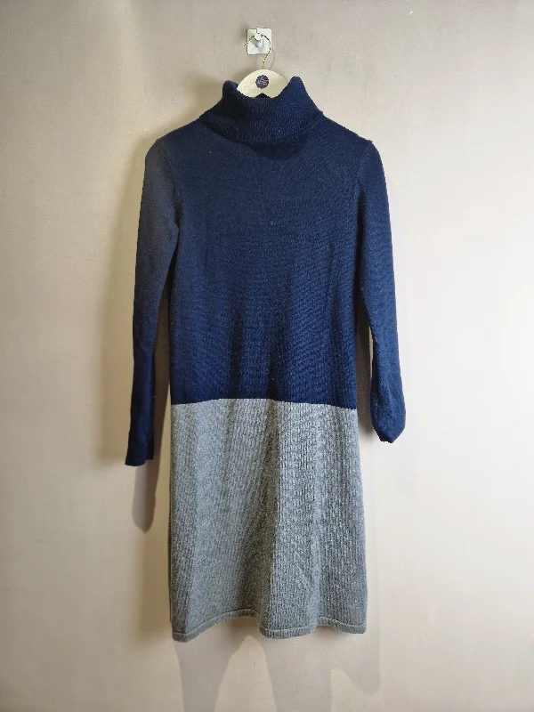 Crew Co block knitted jumper dress - size 8