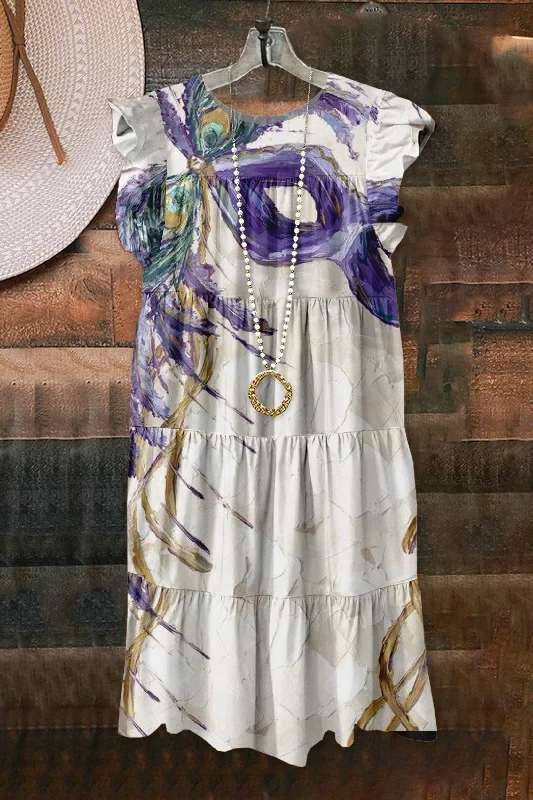 Pretty Mardi Gras Ruffle Dress