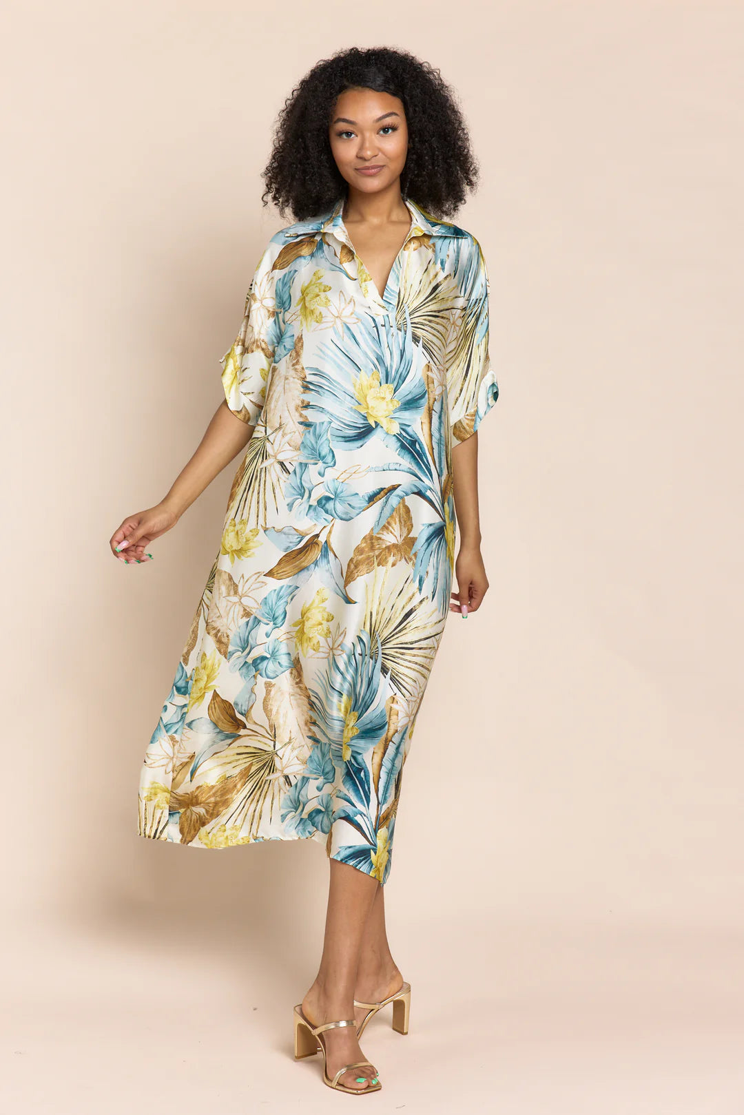Tania Dress - Monstera - FINAL SALE