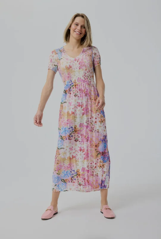 Plisse Dress  - Floral