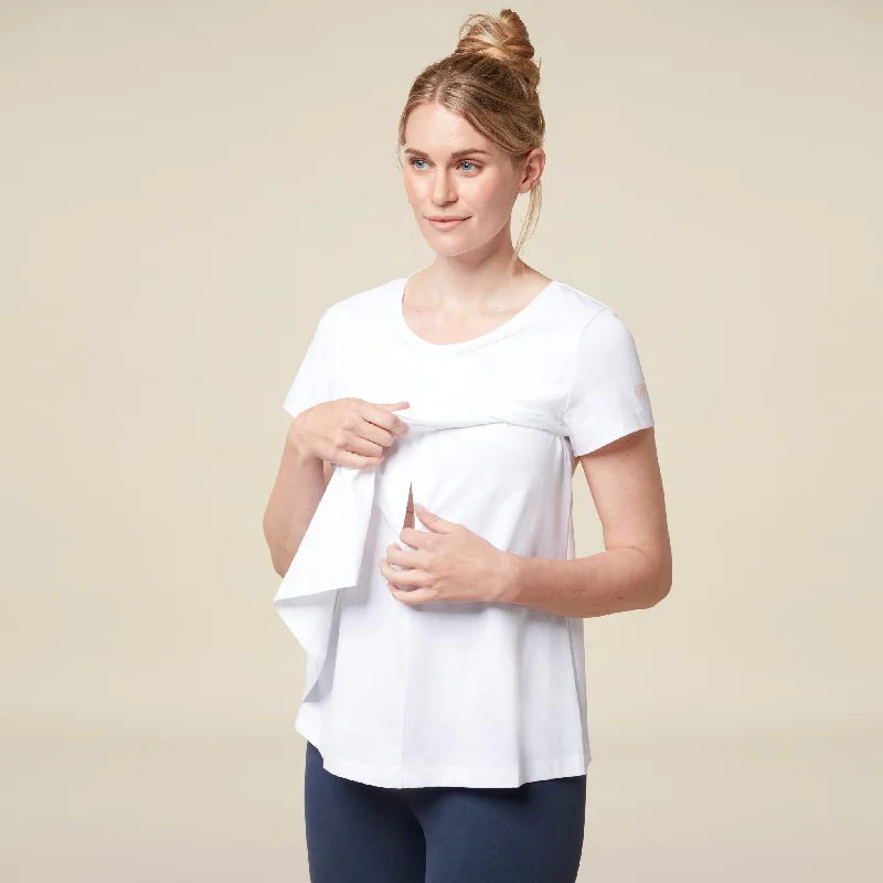 Maternity & Nursing Slogan T-Shirt Elasticated Padded Insulated