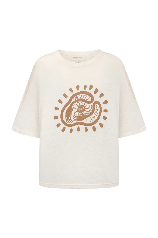 GENTLE LIVING TEE - NATURAL Elasticated Padded Insulated