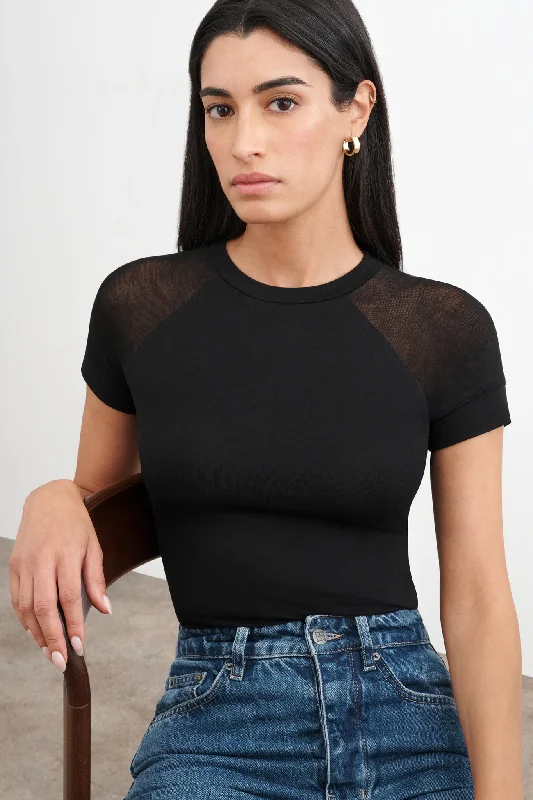 Harling Tee V-Neck T-Shirt Long Sleeve Cotton